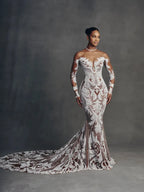 Hand-Beaded Custom Wedding Dress
