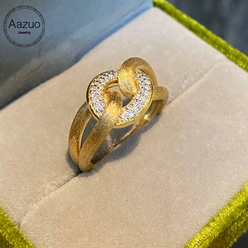 18K Gold Diamond Jewelry Set