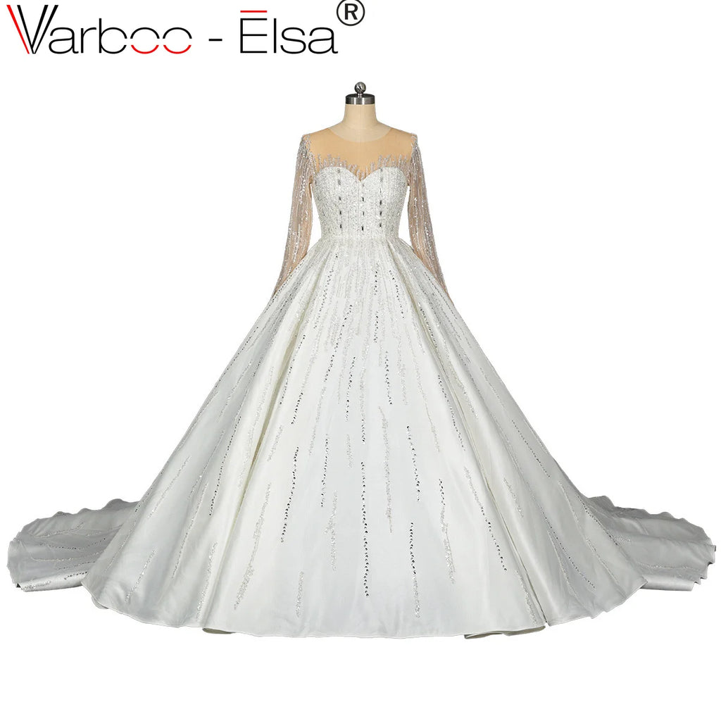 Luxury Ivory Muslim Wedding Dress