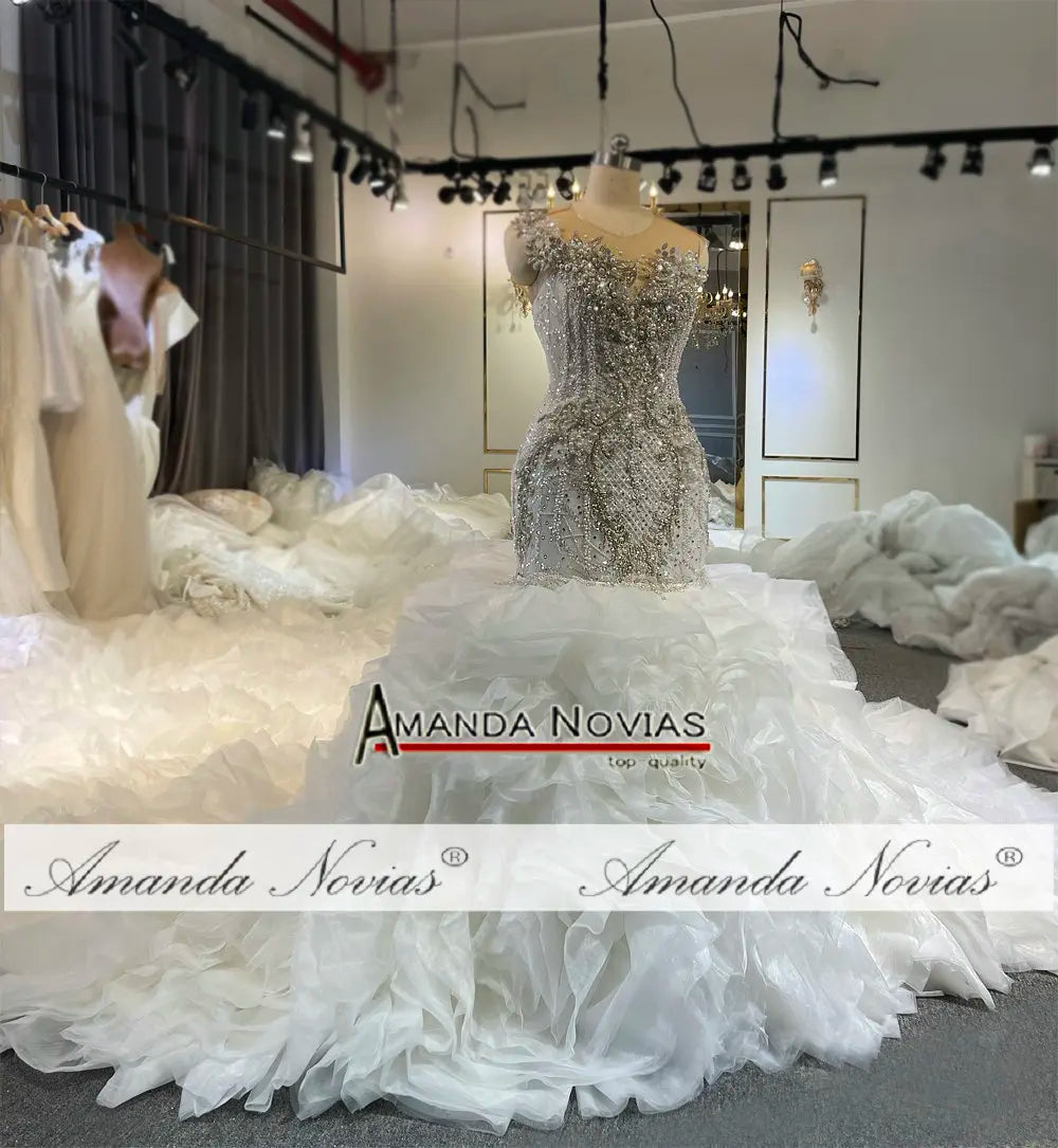 Custom Ruffle Mermaid Wedding Dress