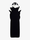 Sanna Women's Black Dress | Matte Double Crepe, Halter Neck Cocktail Dress 0