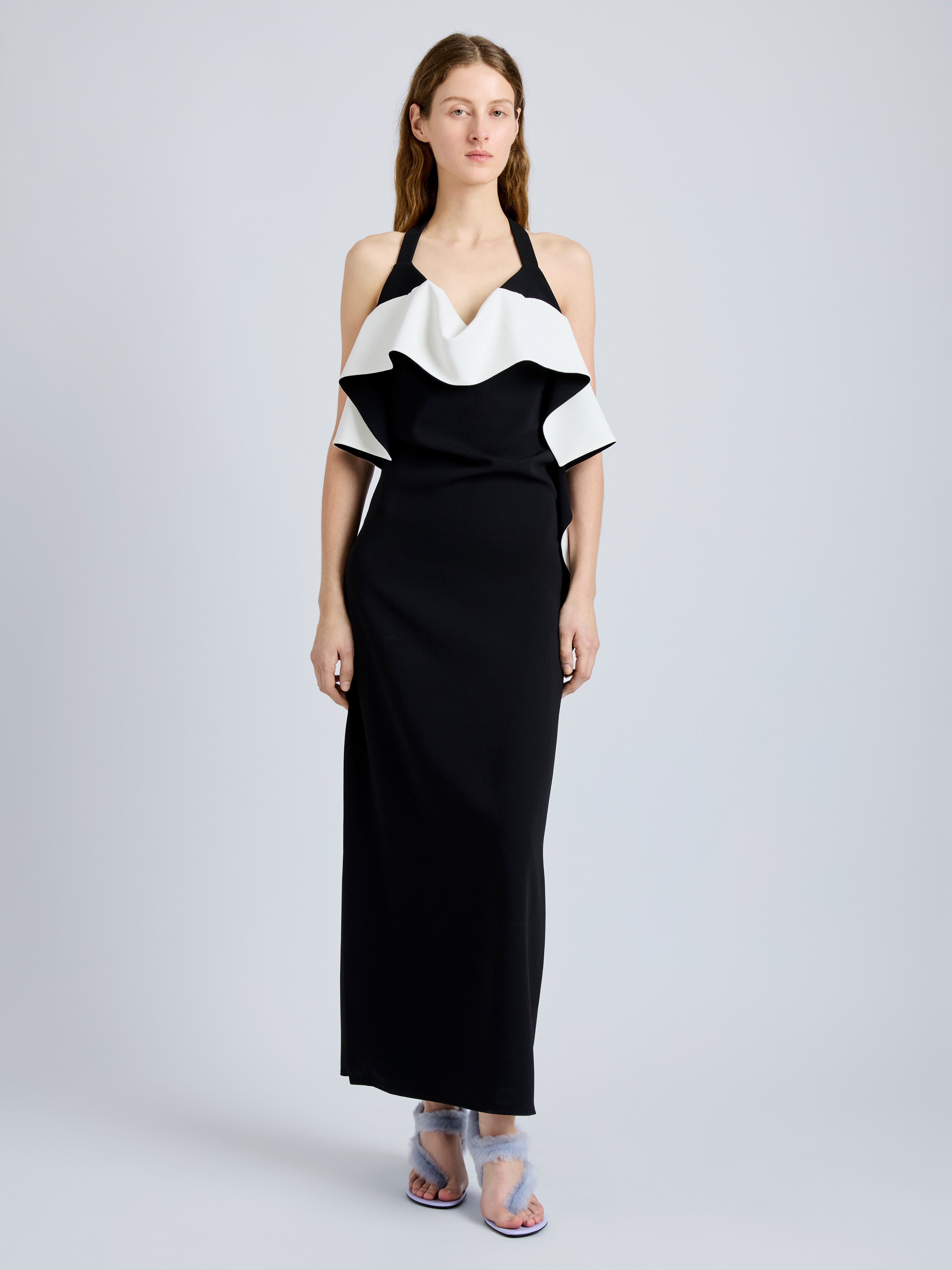 Sanna Women's Dress | Matte Double Crepe, Halter Neck 1