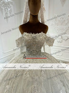Luxury Beaded Ball Gown Wedding Dress