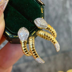 18K Gold Diamond Snake Jewelry