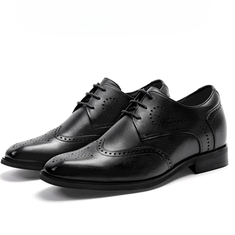 7cm Height-Increasing Leather Derby Shoes