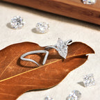 3ct Marquise Moissanite Silver Ring