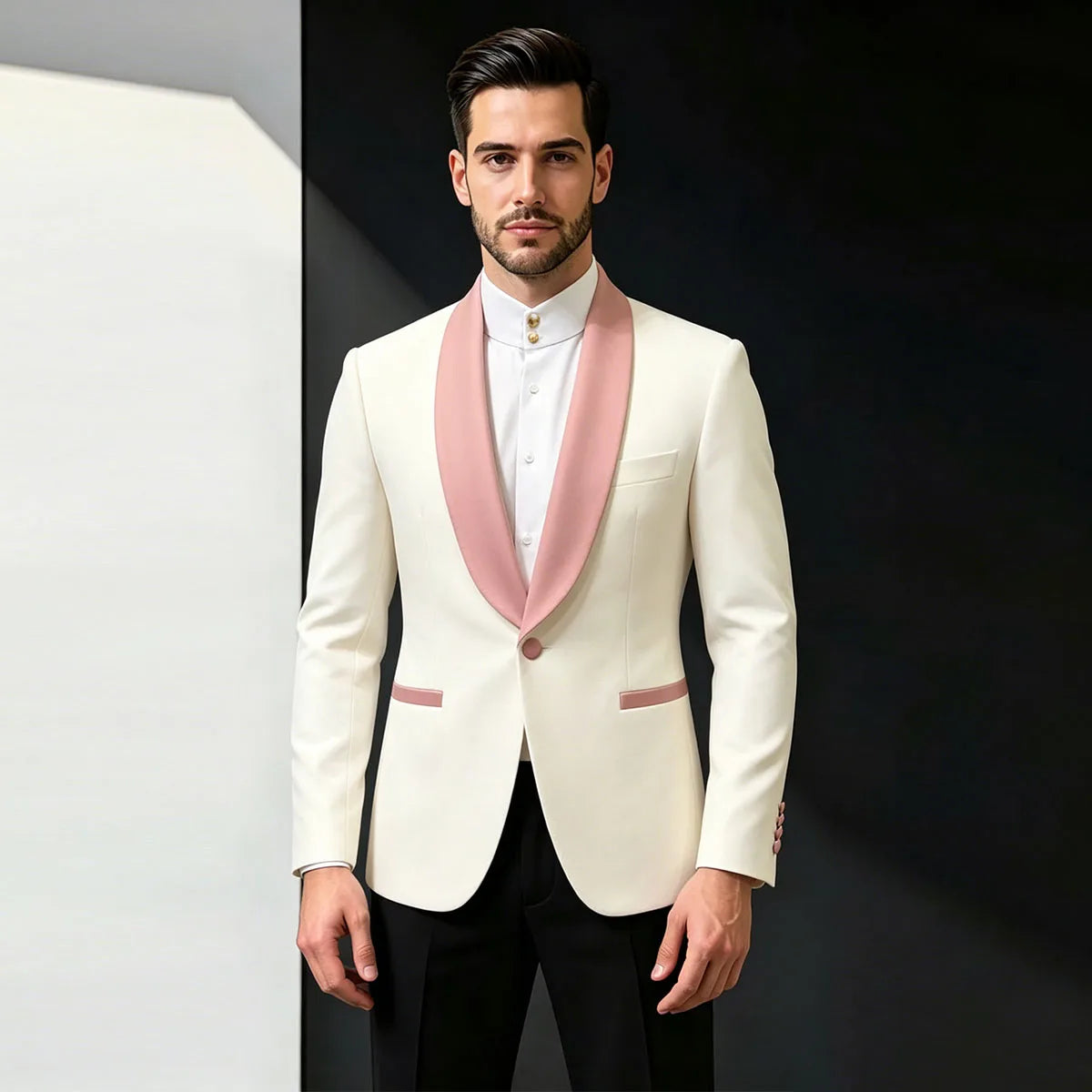 Luxury Shiny Two-Piece Groom Tuxedo