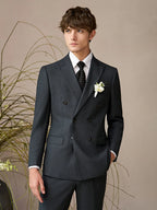 Luxury Wool Double-Breasted Suit Set