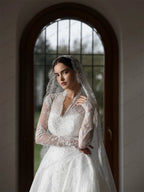 Luxury A-Line Lace Wedding Dress