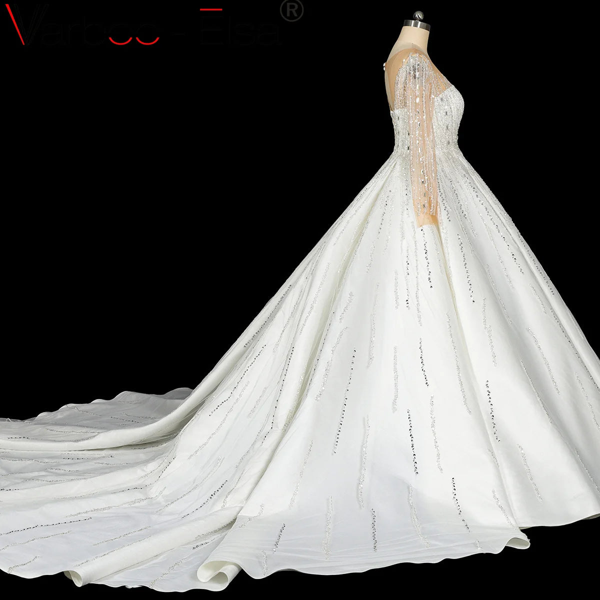 Luxury Ivory Muslim Wedding Dress