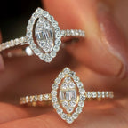 18K Gold Diamond Jewelry Set