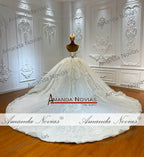 Luxury Beaded Ball Gown Wedding Dress