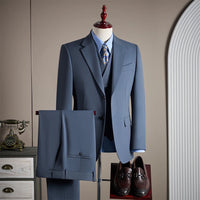 Premium Men's Three-Piece Wool Suit
