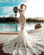 Luxury Mermaid Wedding Dress Applique