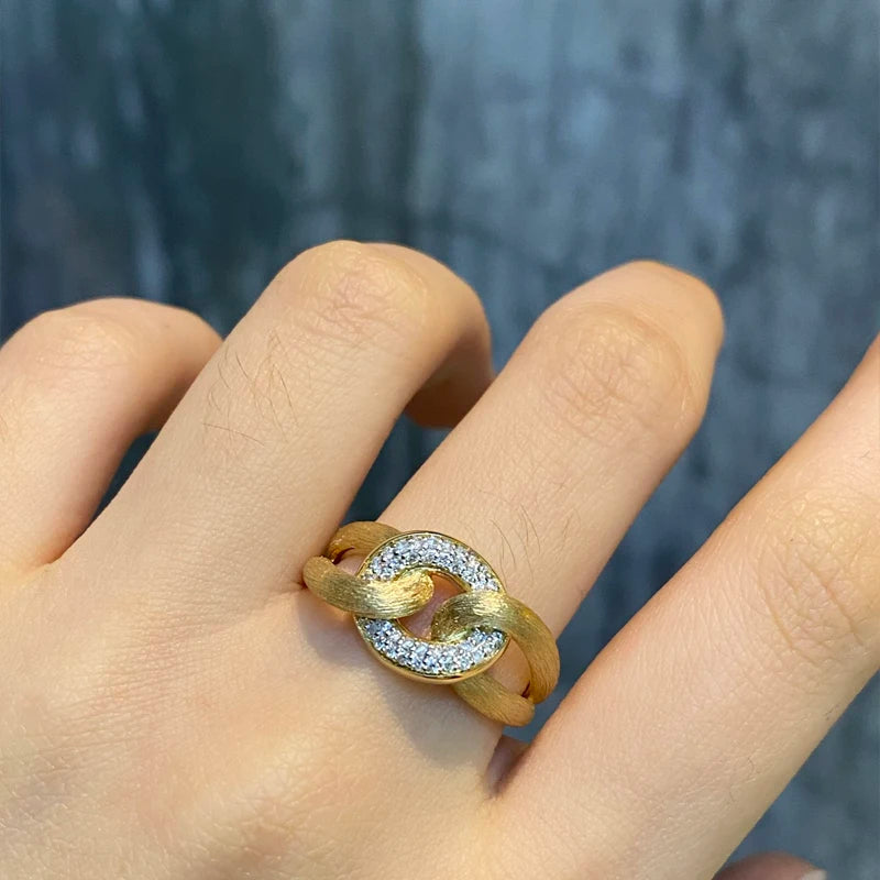 18K Gold Diamond Jewelry Set