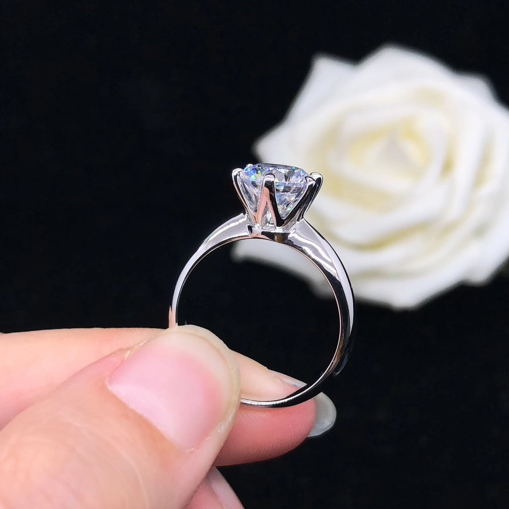 Platinum VVS1 Moissanite Engagement Set