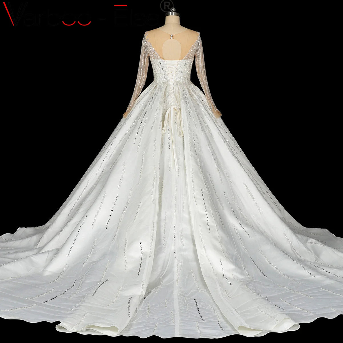 Luxury Ivory Muslim Wedding Dress