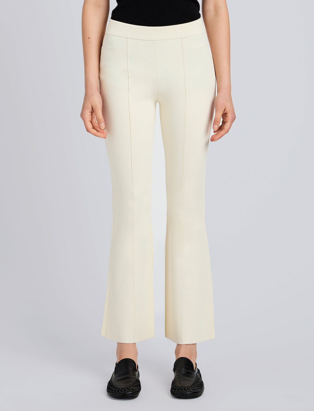 Shaila Women's Pants | Silk Viscose Knit, Mid-Rise Flare 2