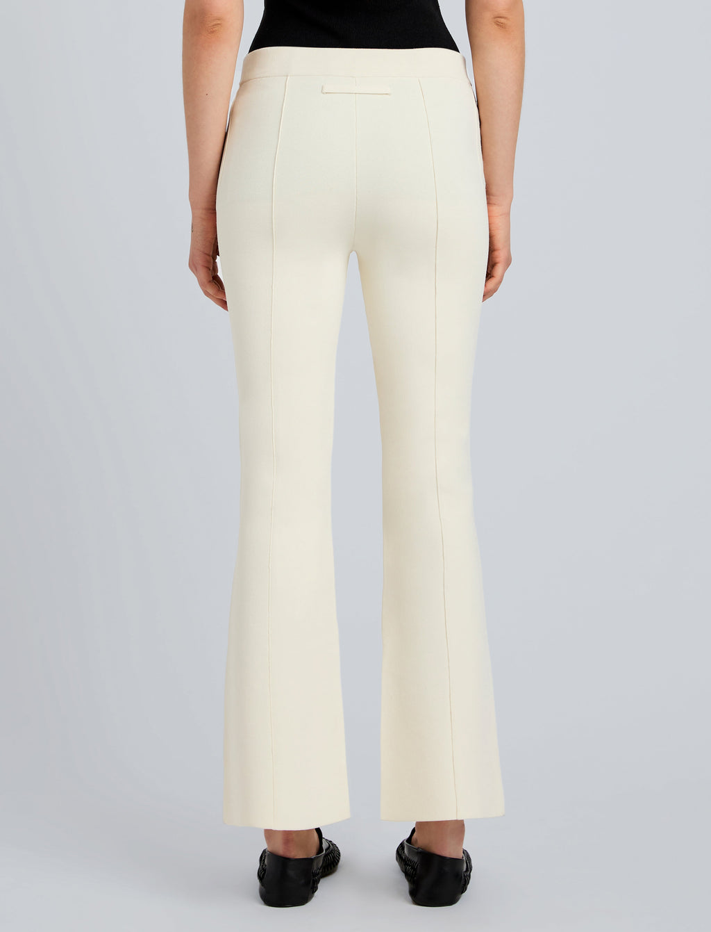 Shaila Women's Pants | Silk Viscose Knit, Mid-Rise Flare 3