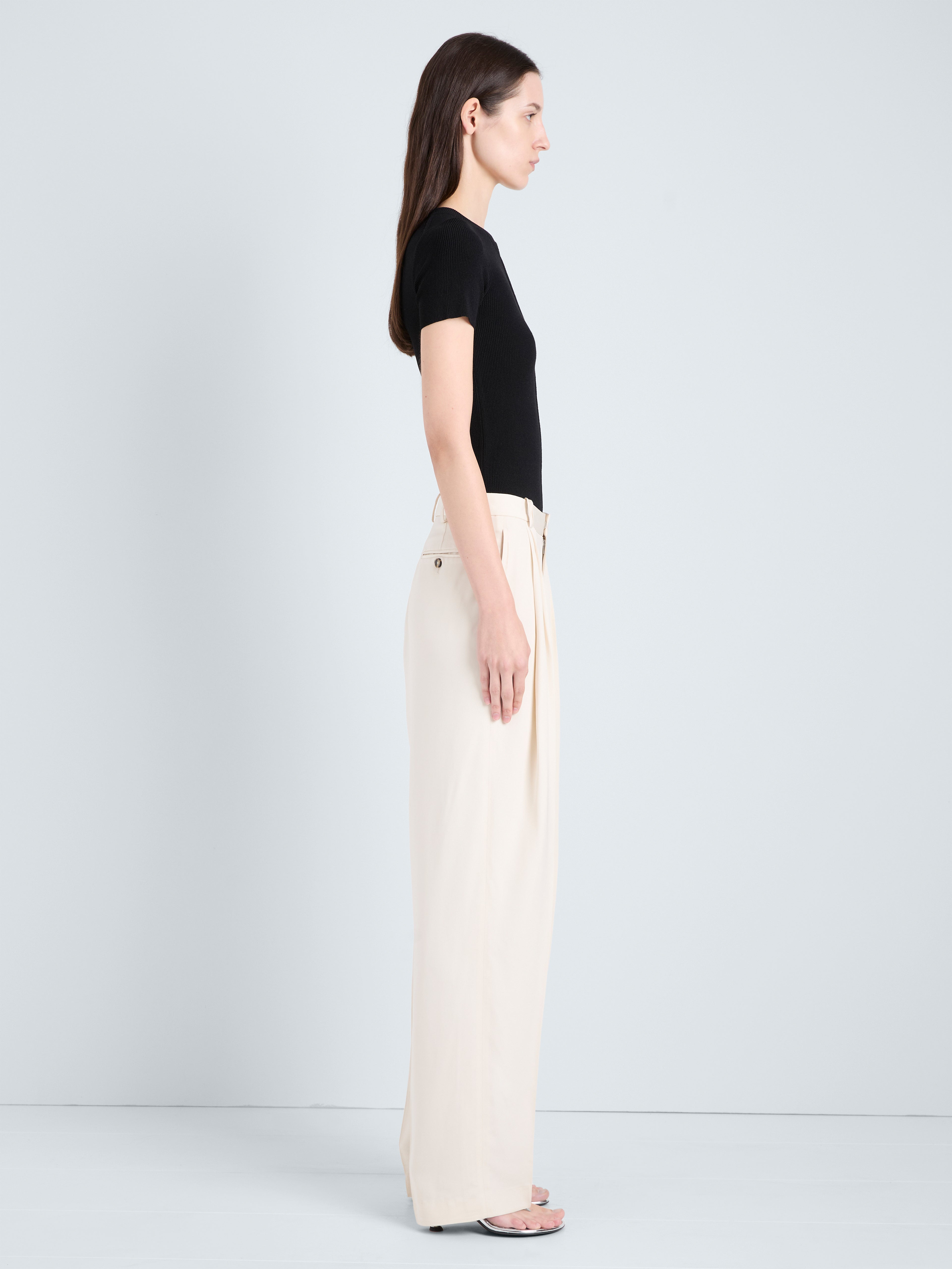 Sky Women's Going Out Top | Slim Fit Matte Viscose Rib, Elegant Black 3