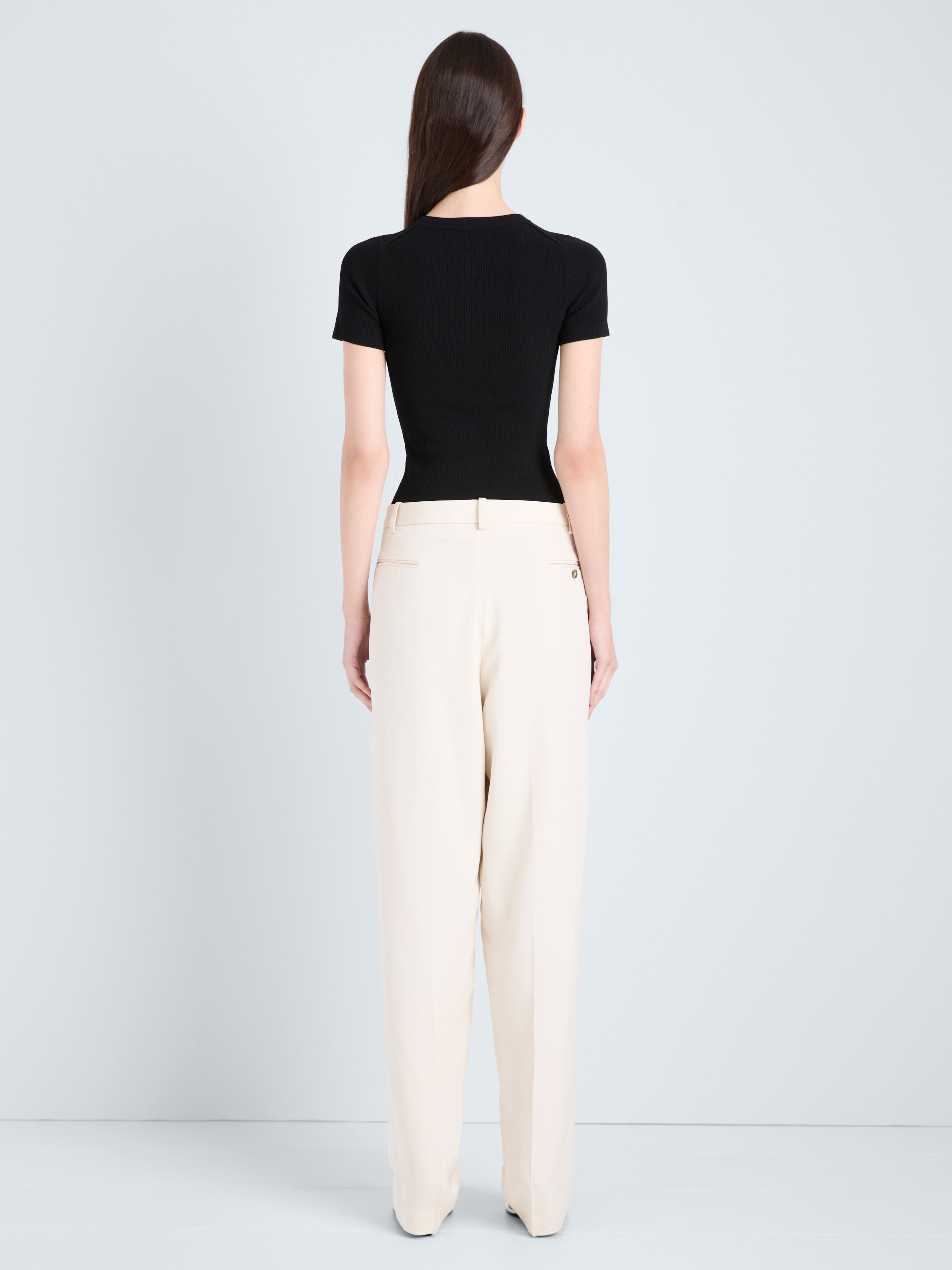 Sky Women's Going Out Top | Slim Fit Matte Viscose Rib, Elegant Black 4