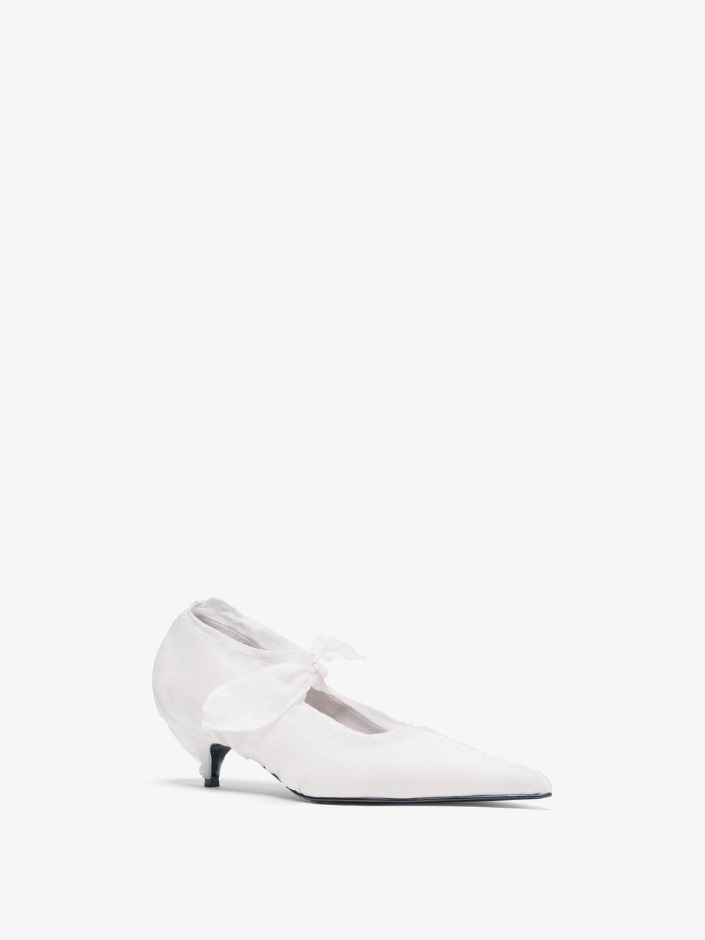 Sleek Women's Pumps | Organza Bow Detail 1