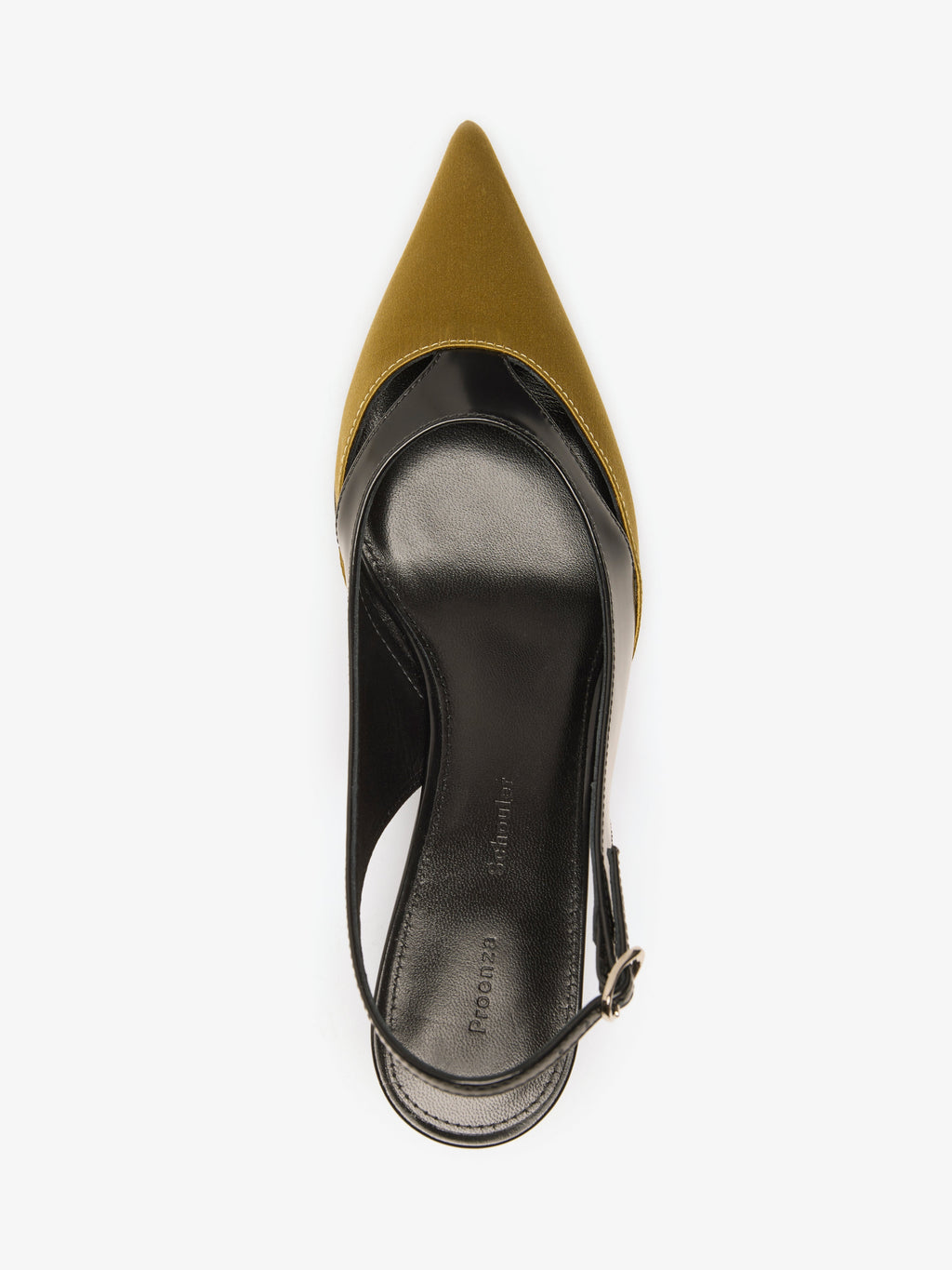 Sleek Women's Slingback Heels | Spazzolato Leather & Satin Combo 2
