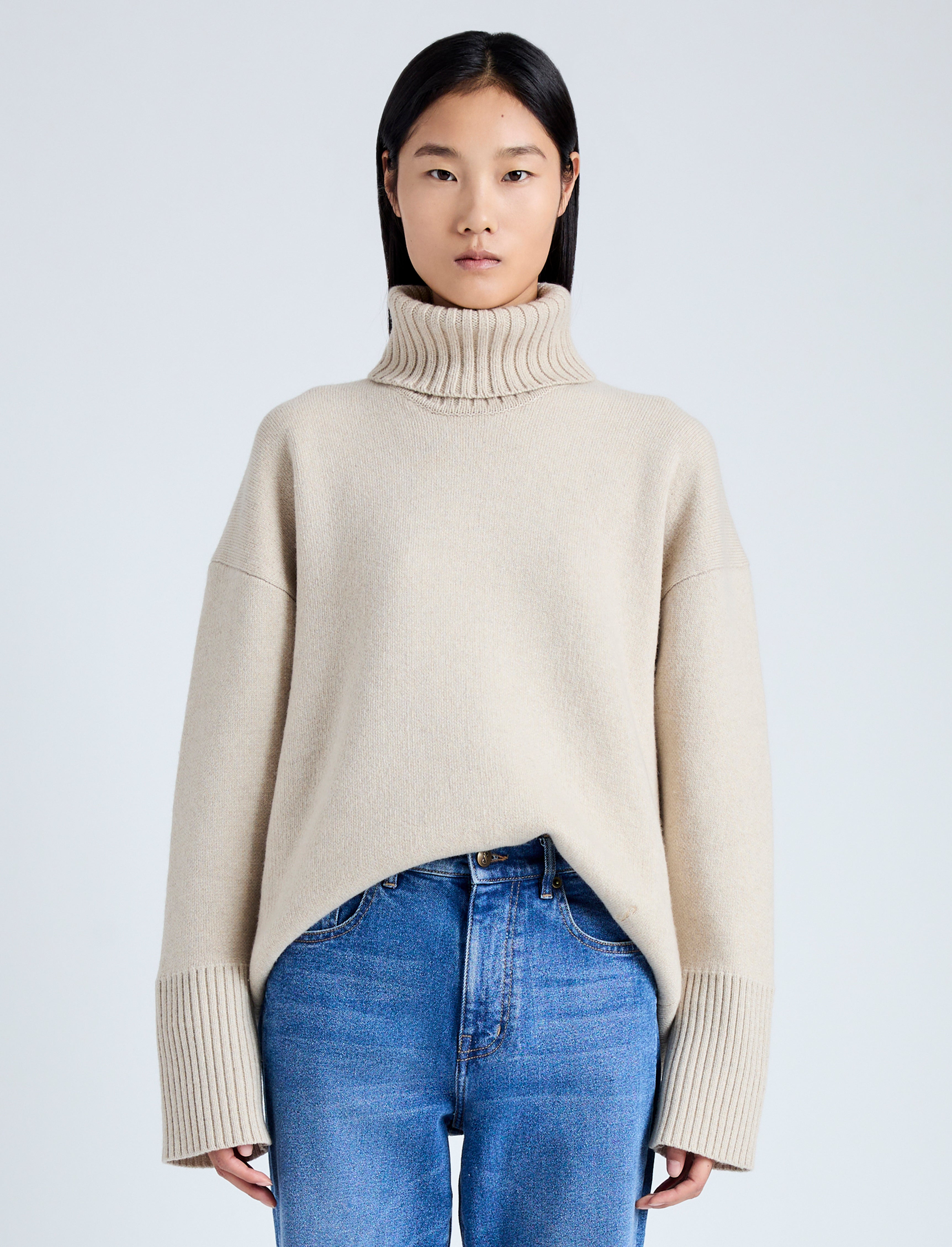 Sophie Women's Turtleneck Sweater | Eco Doubleface Cashmere 1