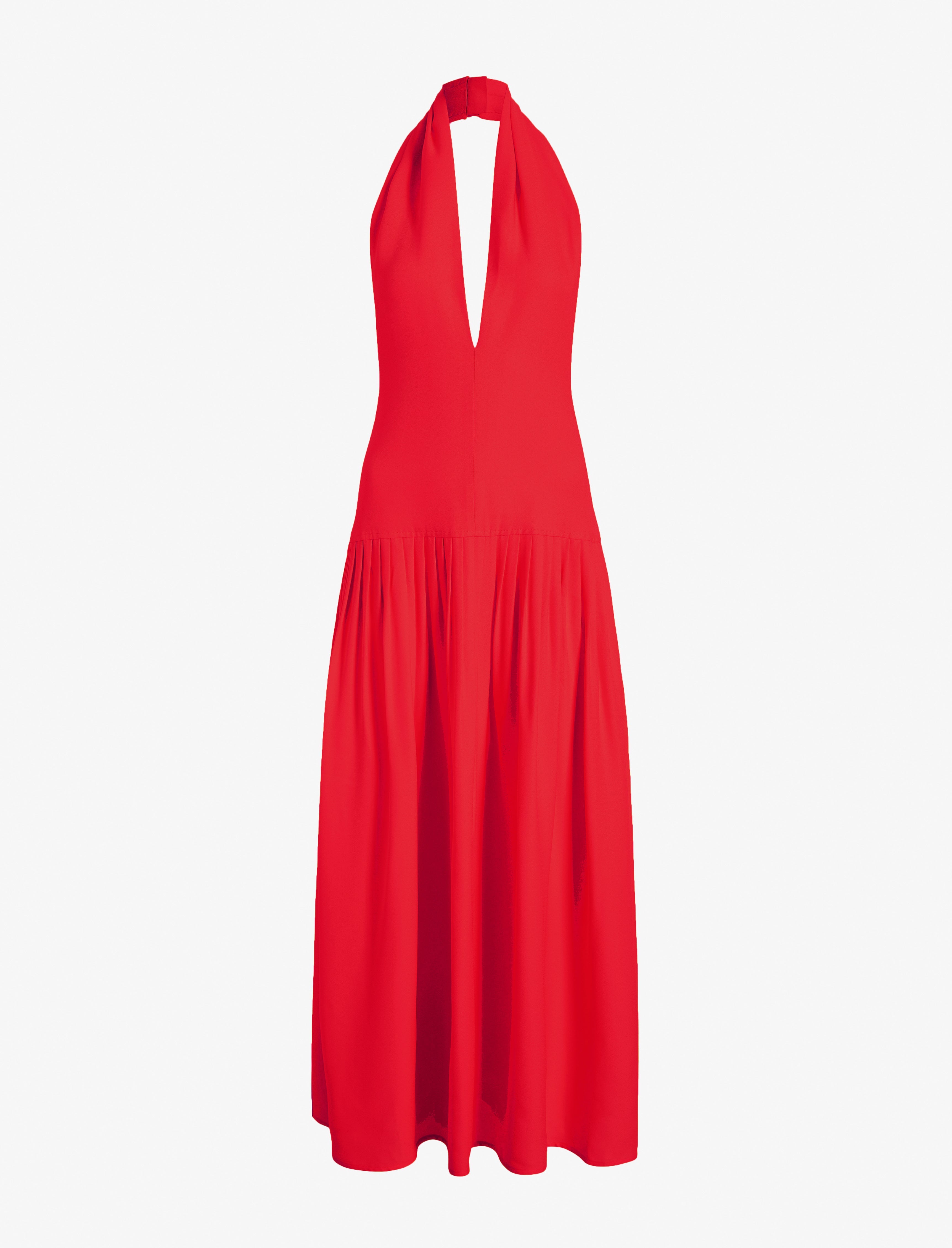 Tala Women's Halter Dress | 100% Viscose Georgette, Formal Maxi Style 0