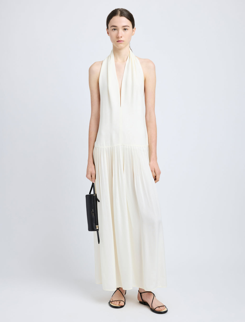 Tala Women's Maxi Dress | Viscose Georgette, Elegant Halter Neck 1