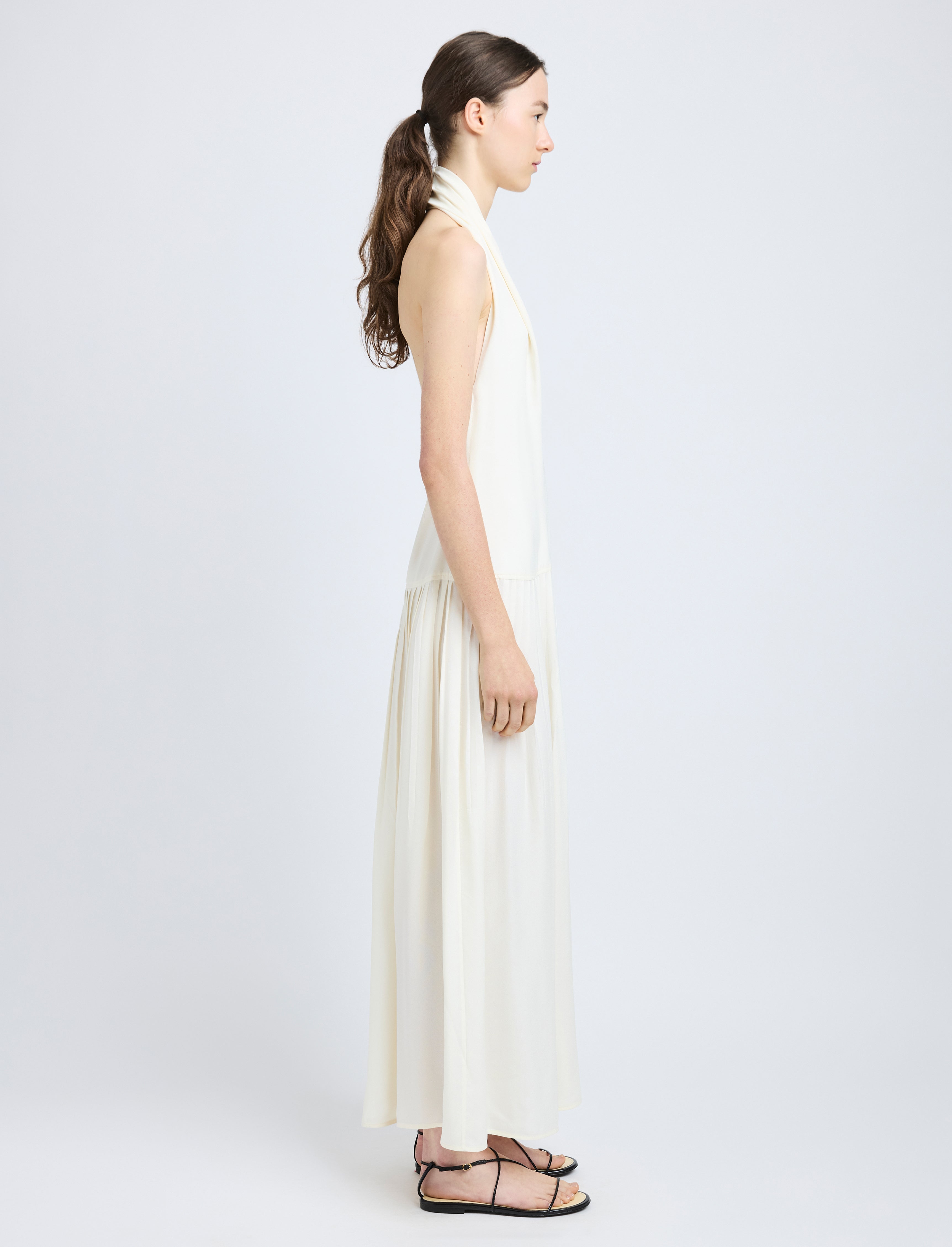 Tala Women's Maxi Dress | Viscose Georgette, Elegant Halter Neck 2