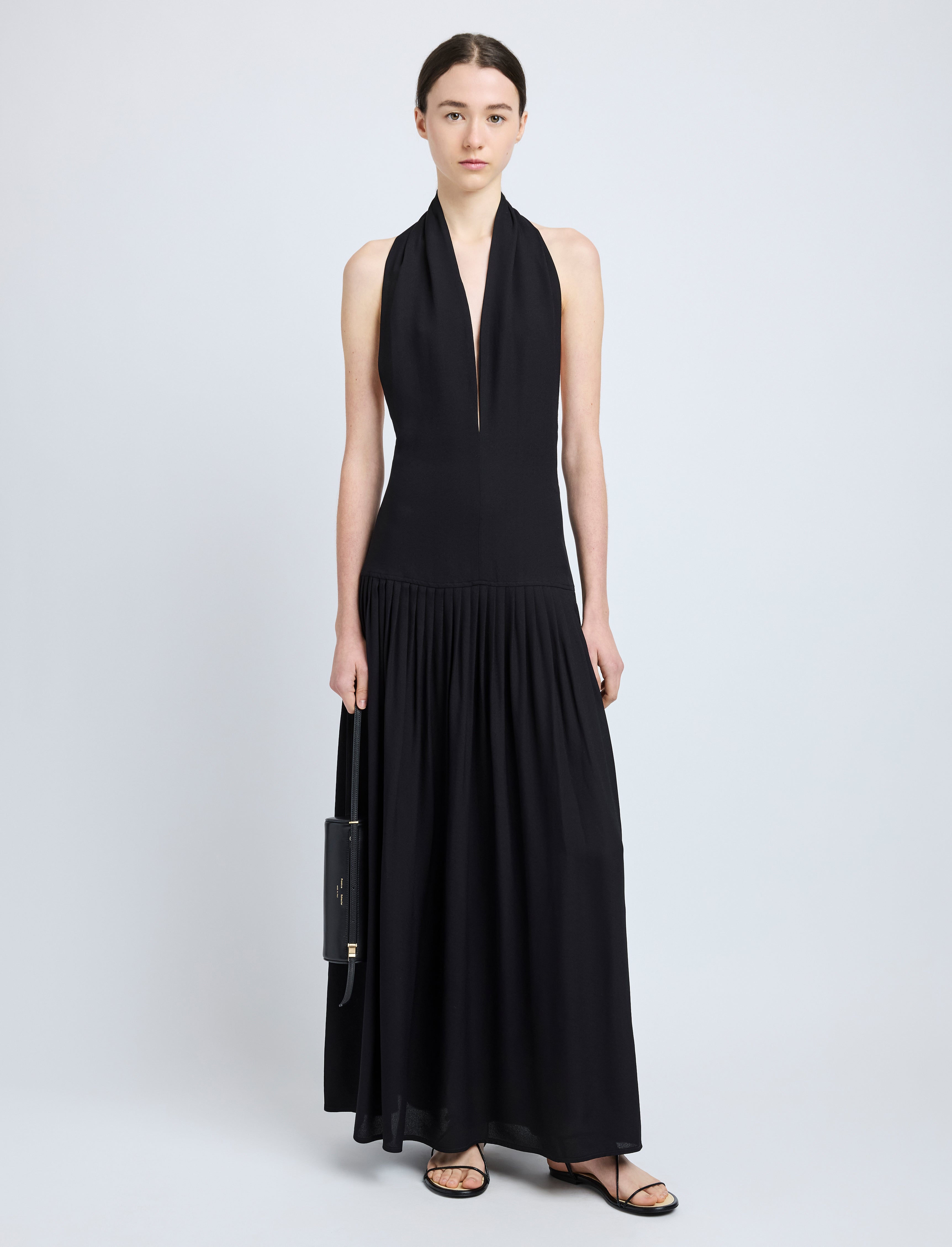 Tara Women's Maxi Dress | Viscose Georgette, Halter Neck 1