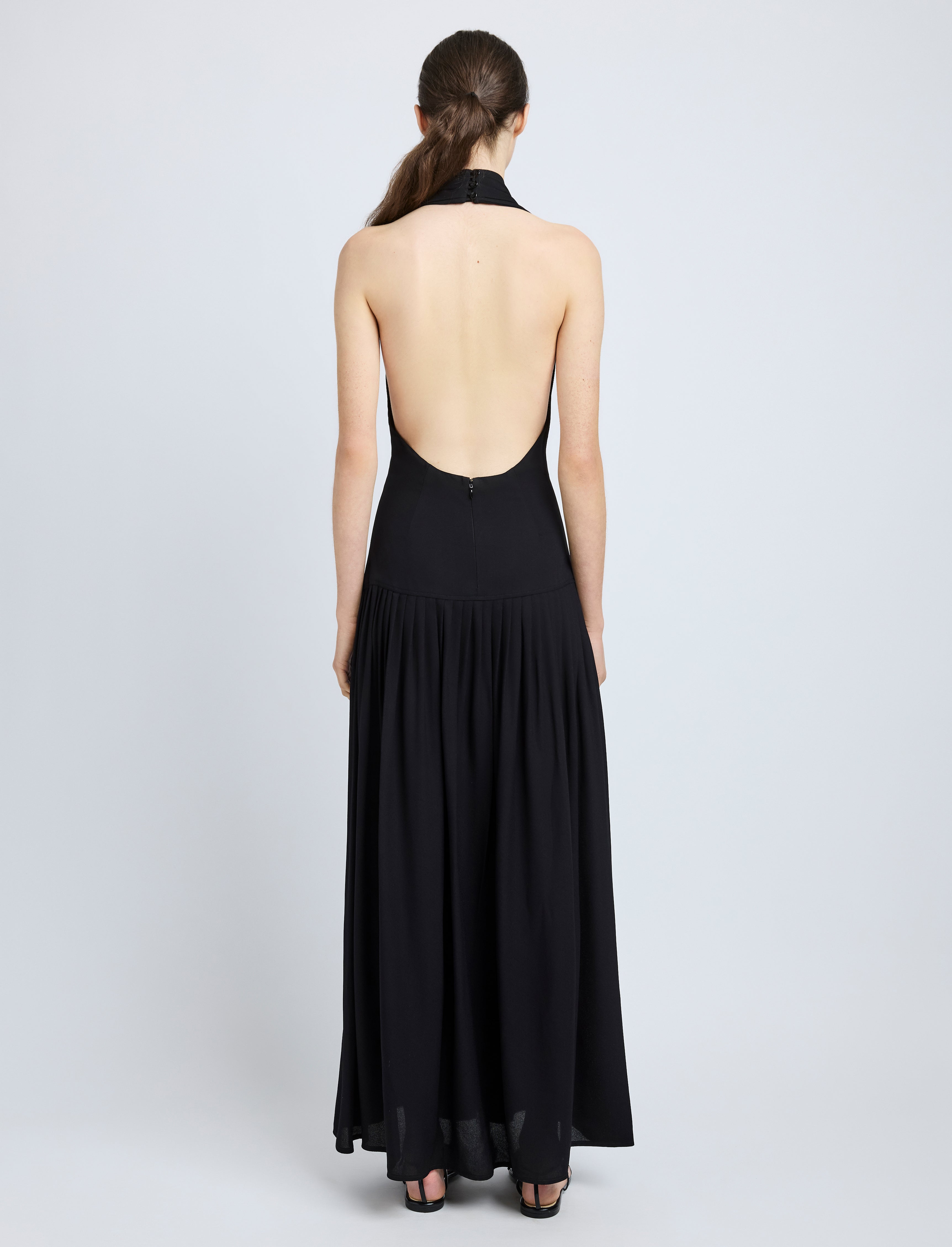 Tara Women's Maxi Dress | Viscose Georgette, Halter Neck 3
