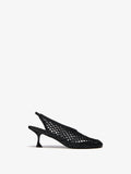 Tee Women's Black Pumps | Nappa Leather, Perforated Design 0