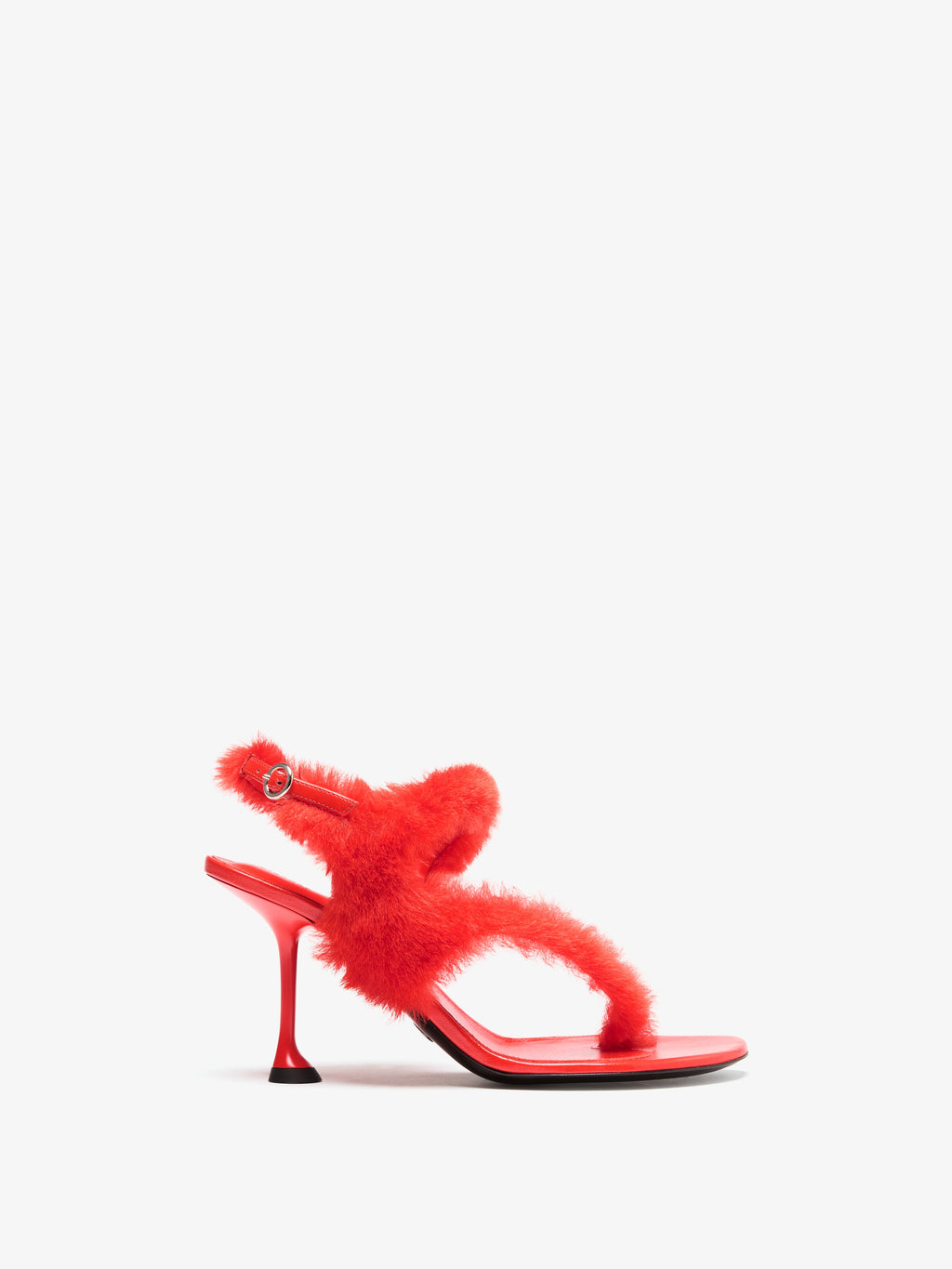 Tee Women's Sandals | Plush Shearling, T-Strap Design 0