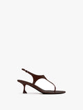 Tee Women's Sandals | Slick Nappa Leather, T-Strap Design 0