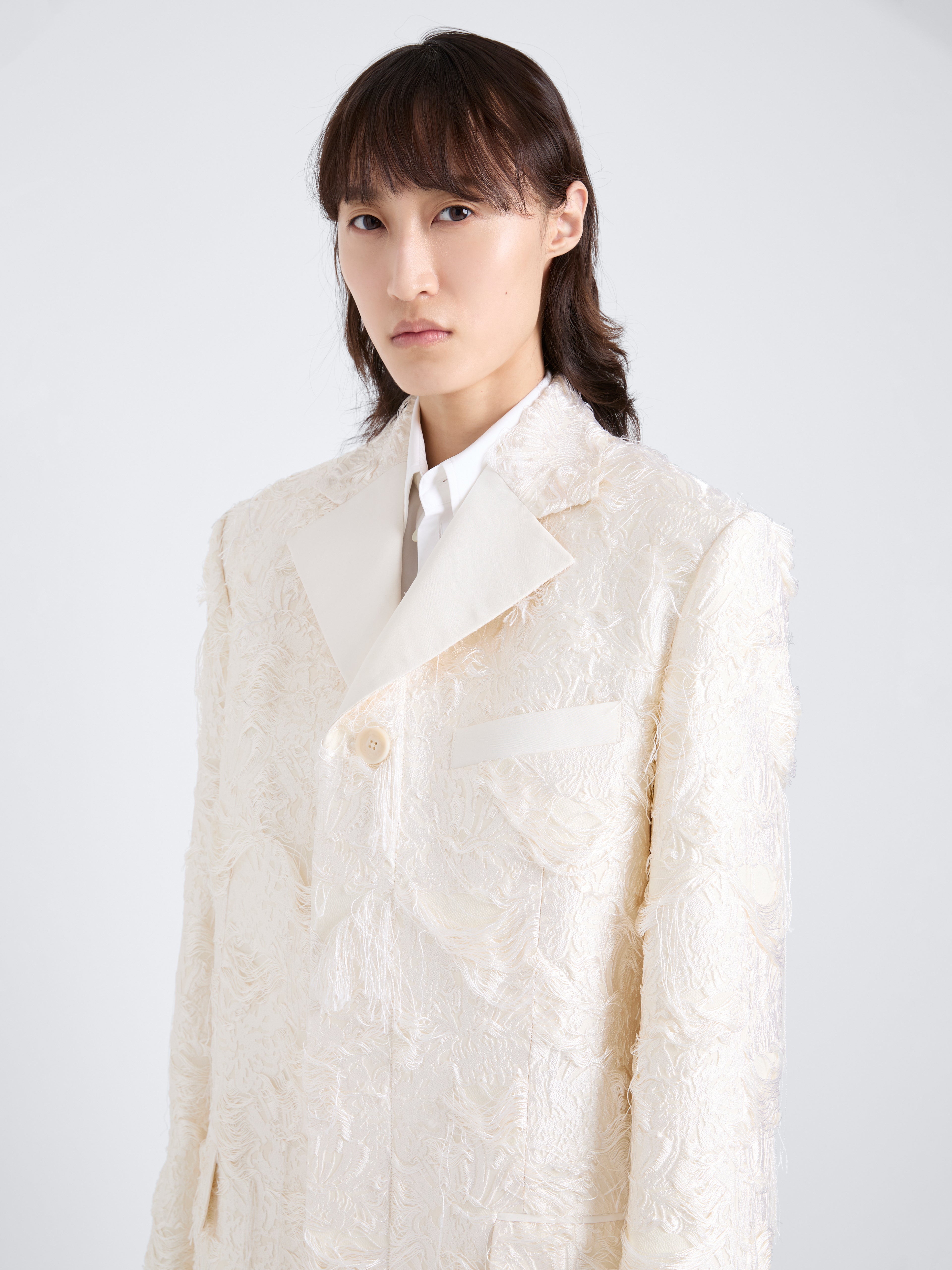 Thea Women's Jacket | Chrysanthemum Float Jacquard, Notched Collar 5