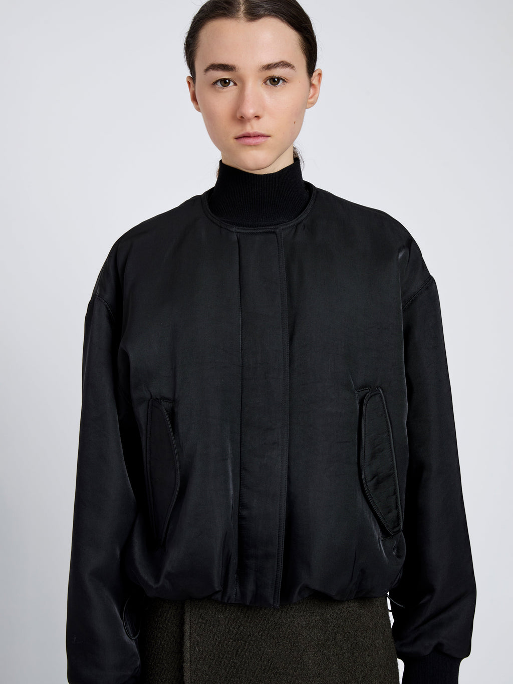 Vadra Women's Bomber Jacket | Recycled Nylon Twill with Faux Shearling 5
