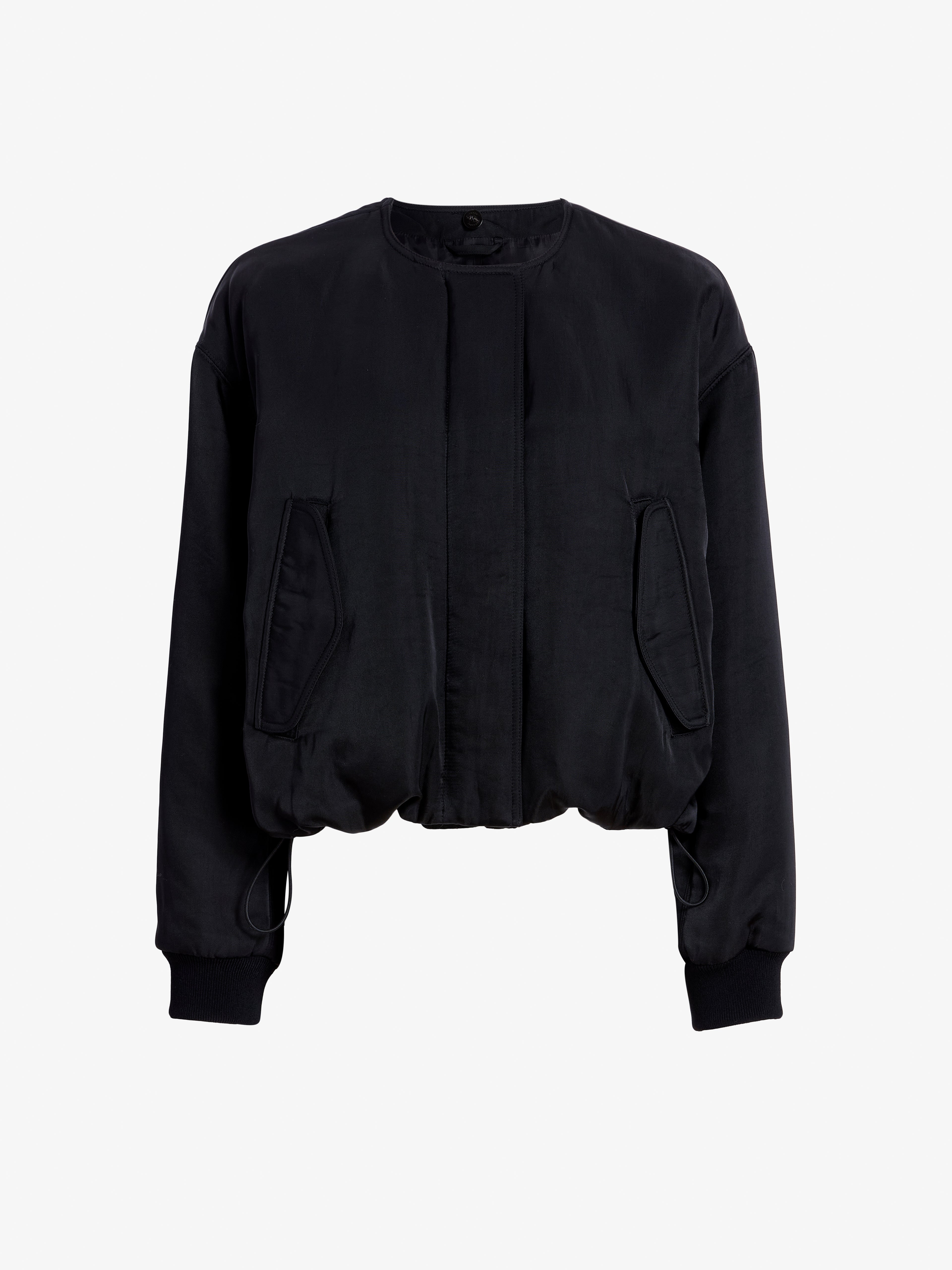 Vadra Women's Bomber Jacket | Recycled Nylon Twill with Faux Shearling 7
