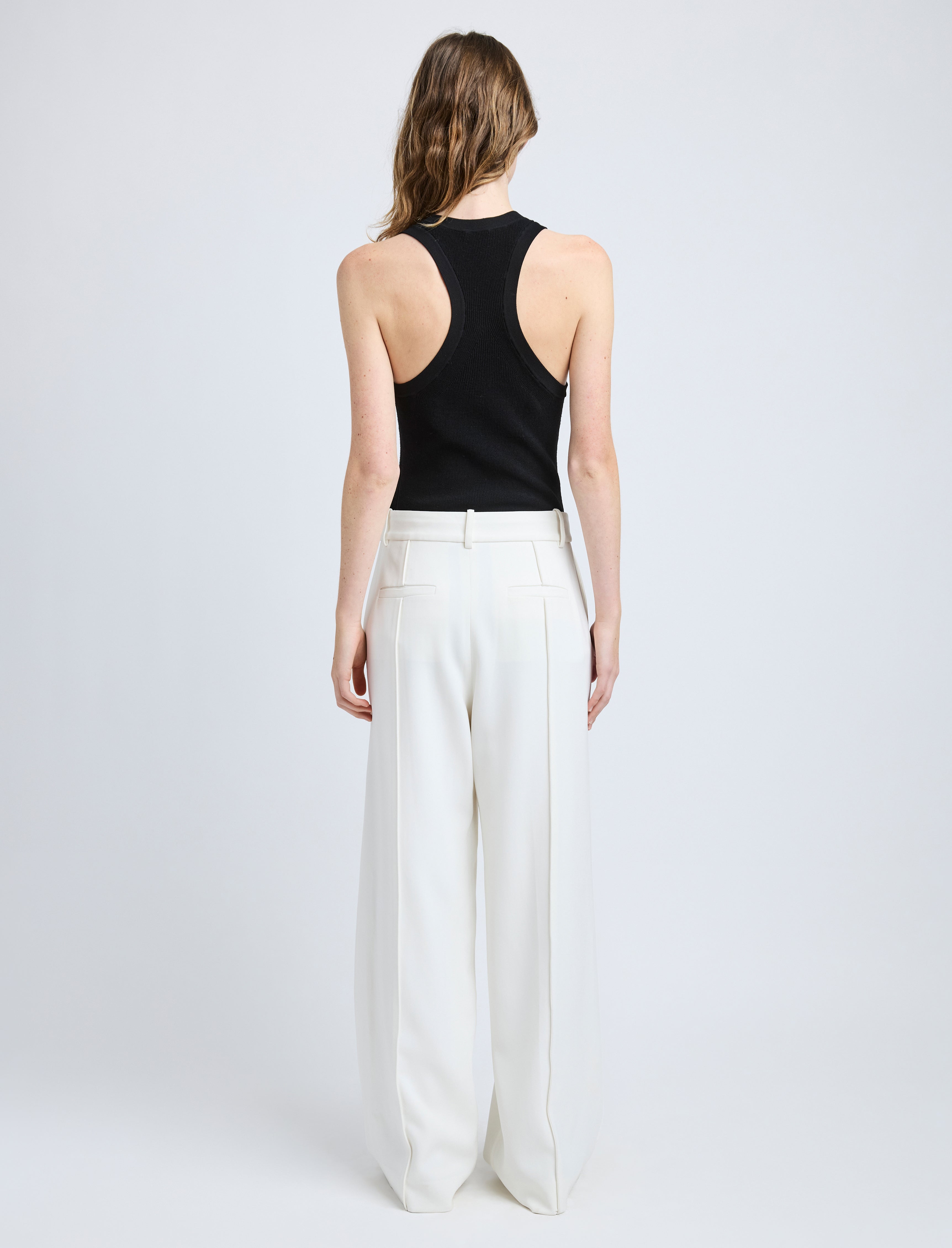 Weyes Women's Pants | High-Rise Matte Double Crepe, Tailored Fit 3