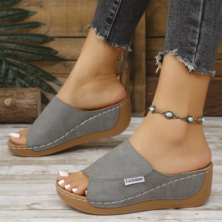 Sandales d’Été Femme à Semelle Épaisse – Style Bohème