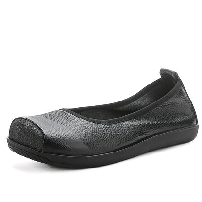 Chaussures en Cuir Véritable à Talon Plat