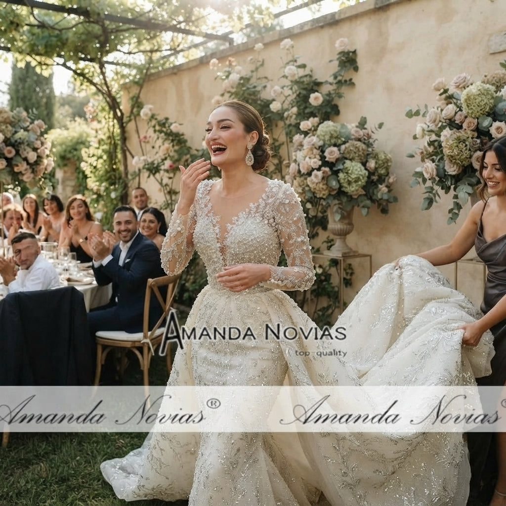 2-in-1 Mermaid Bridal Gown with Detachable Train - editorial-ugc-strip