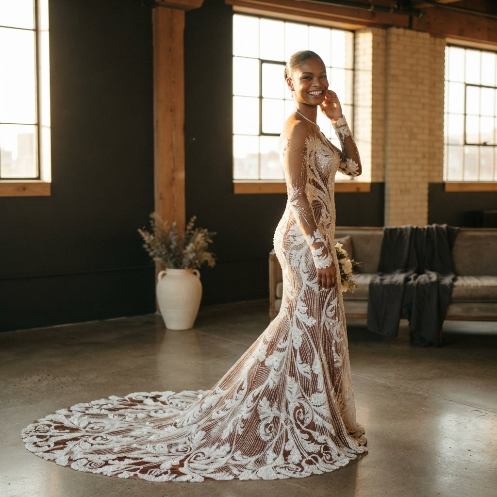 Hand-Beaded Custom Wedding Dress - editorial-ugc-strip