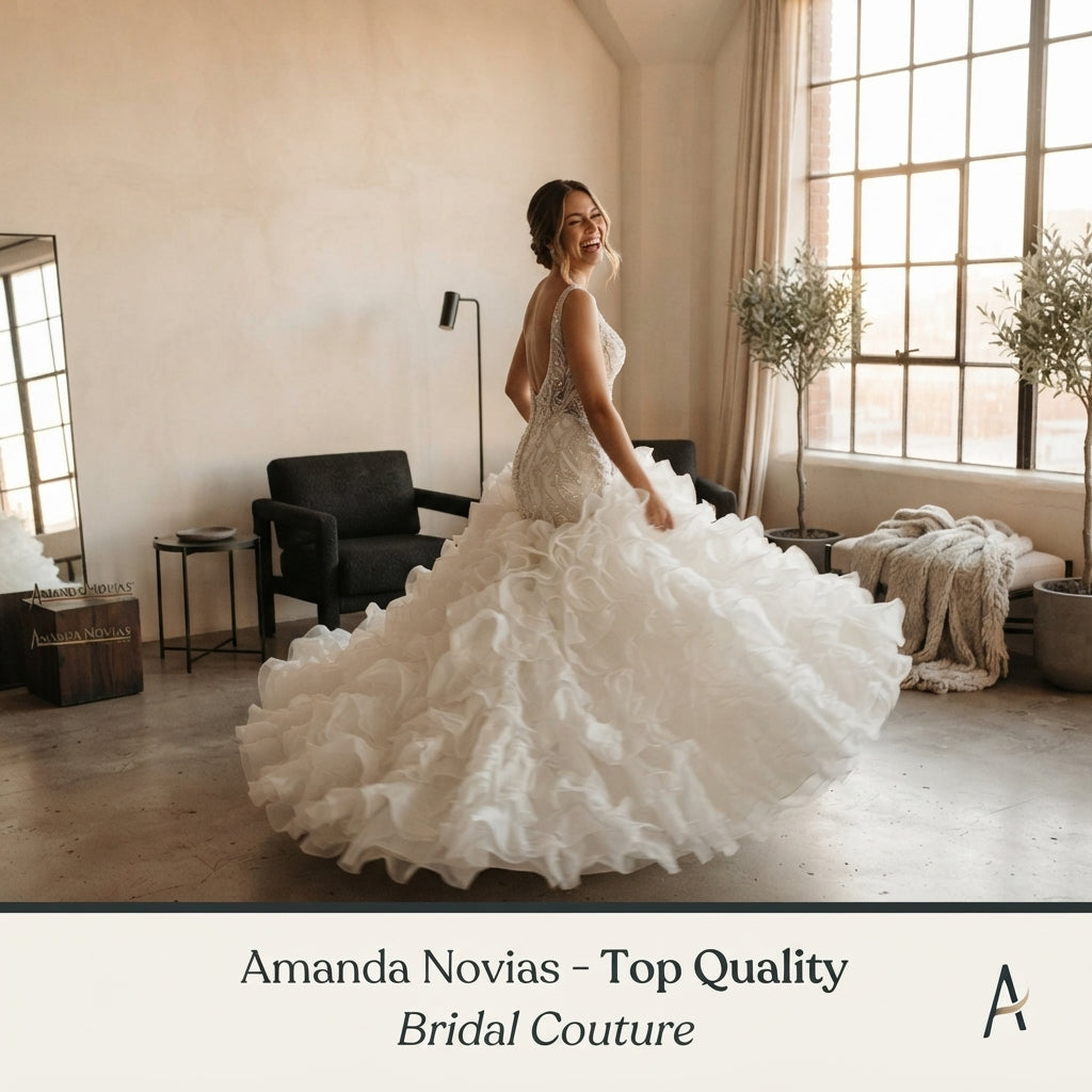 Custom Ruffle Mermaid Wedding Dress - editorial-ugc-strip