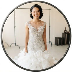 Custom Ruffle Mermaid Wedding Dress - editorial-used-by