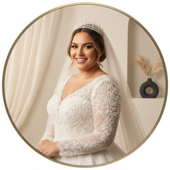Plus Size Lace Mermaid Wedding Dress - editorial-used-by