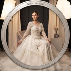 2-in-1 Mermaid Bridal Gown with Detachable Train - editorial-used-by