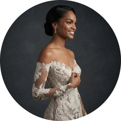 Hand-Beaded Custom Wedding Dress - editorial-used-by