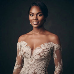 Hand-Beaded Custom Wedding Dress - editorial-used-by